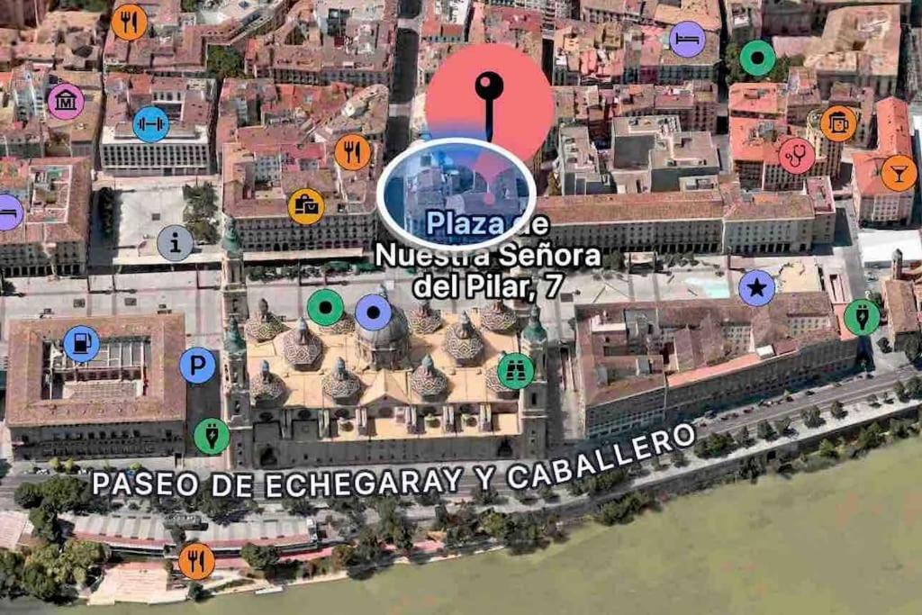 La Plaza Del Pilar Apartment Zaragoza Bagian luar foto